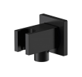 Подключение для душевого шланга Remer с держателем лейки (черный матовый) Art.337QNO